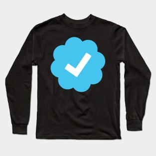 Verified, Twitter verified icon, social media icon Long Sleeve T-Shirt